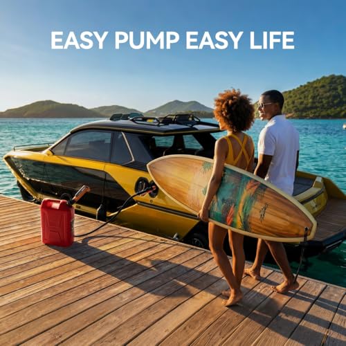 ANSE Rechargeable Fuel Transfer Pump Battery Powered (Model X1 Ultra) | Built-in 6000mAh Battery, USB-C Charge, Patented Waterproof Motor, 90 to 120min Runtime, 2.7GPM