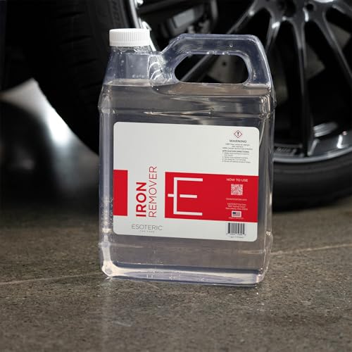 ESOTERIC Iron Remover Decontamination Spray 1 Gallon, Easy to Use, Iron Remover Car Detailing Supplies, Activates Red, Low Odor, Removes Iron Brake Fallout, Perfect for Your Car Detailing Kit - size: 1 Gallon