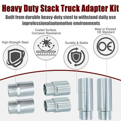 10315 Stack Truck Adapter Kit for Challenger Lifts CL10 E10 VS10 | Four 3" & Two 6" Stack Adapters with Organizer for Challenger Two Post Automotive Lifts (2-3/8" 60mm pin dia.)