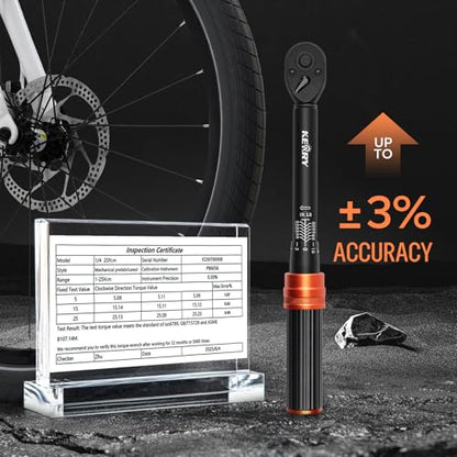 Kerry 1/4 Inch Drive Click Torque Wrench, 20-240 IN.LB/2.3-27.1 Nm, ±3% High Accuracy, Dual Range Scales, Clearly Graduated, Eeasy Read, Hardened Alumium Alloy, 72 Tooth Click Torque Wrench for Bike - size: 1pcs 1.67-20 FT.LB, style: 1/4"