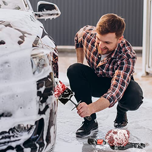 TAKAVU Car Wheel Detailing Kit, 8pcs, Scratch-Free 17in Barrel Brush | Includes Tire Scrubber, 5 Detail Brushes & Towel, Cleans Rims, Interior & Exterior, Safe Wheel Cleaner