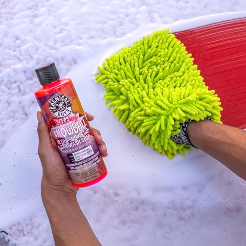 Chemical Guys CWS21516 Sticky Snowball Ultra Snow Foam Car Wash Soap (Works with Foam Cannons or Bucket Washes) Safe for Cars, Trucks, Motorcycles, RVs & More 16 fl oz, Cherry Scent - size: 16 Fl Oz (Pack of 1)