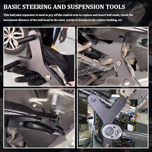 Lower Control Arm Prying Tool, Control Arm Bushing Tool, Automotive Suspension Specialty Bushing Pry, Car Accessories Lower Ball Joint Pry Compatible with a 1/2" Drive Extension Breaker Bar