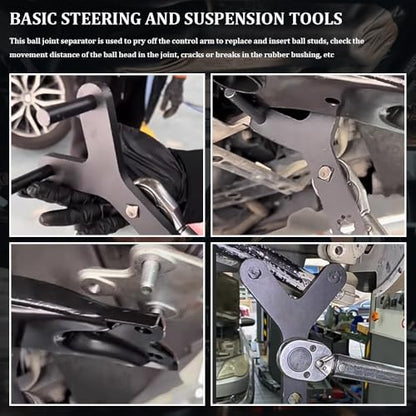 Lower Control Arm Prying Tool, Control Arm Bushing Tool, Automotive Suspension Specialty Bushing Pry, Car Accessories Lower Ball Joint Pry Compatible with a 1/2" Drive Extension Breaker Bar