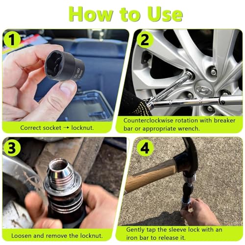 22Pcs Bolt Nut Extractor Kit, 1/2" & 3/8" Drive Extractor Socket Set, Impact Lug Nut Remover Tool Wheel Lock Removal Kit for Stripped Damaged Frozen Nuts and Screws with Storage Case