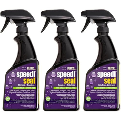Flitz Speedi Seal - 16oz Bottle of USA-Made Ceramic Coating for Cars to Polish & Protect for Up to 6 Months - Works on Paint, Fiberglass, & More - Streak-Free Ceramic Spray Sealant (3 Pack) - size: 16 Fl Oz (Pack of 3)