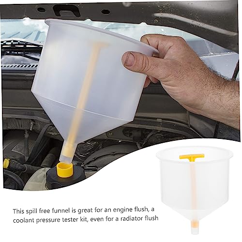 KICHOUSE Non-Spill Coolant Funnel Kit 15pc Car Radiator Filling System Tool Funnel for Antifreeze