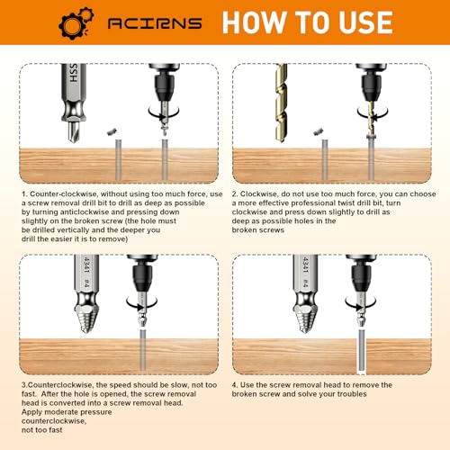 Damaged Screw Extractor Set,Fathers Day Gifts for Dad from Daughter Son,Gifts for Men,Christmas Stocking Stuffers for Men Husband Boyfriend, Cool Stuff Gadgets (white)