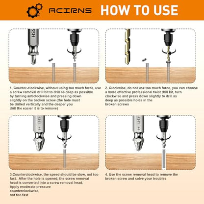 Damaged Screw Extractor Set,Fathers Day Gifts for Dad from Daughter Son,Gifts for Men,Christmas Stocking Stuffers for Men Husband Boyfriend, Cool Stuff Gadgets (white)