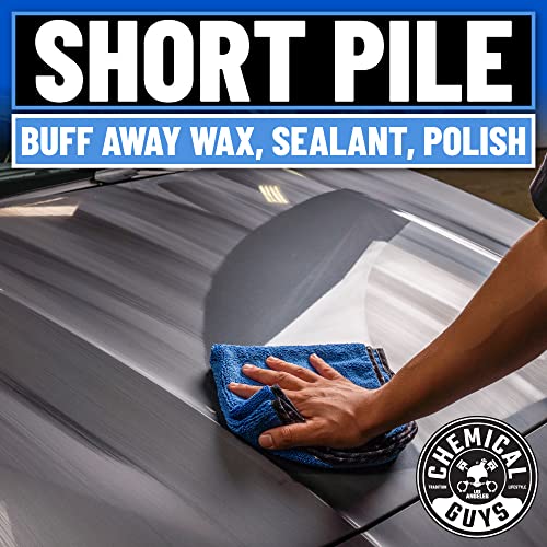Chemical Guys, Professional Microfiber Towels, 16 x 16 in, Blue, 3 Pack | Ultra-soft, scratch-free towels to buff wax, dry panels and clean glass and interiors, machine washable - color: Blue, size: 3 Pack