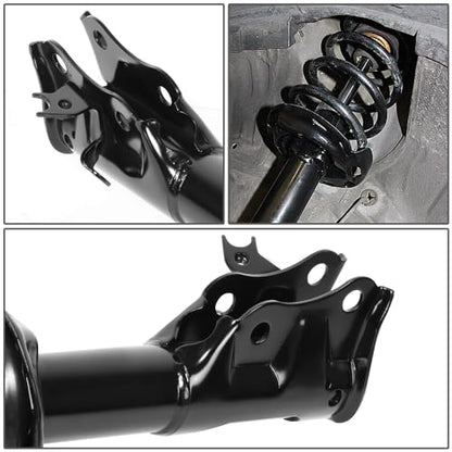 Auto Dynasty Pair of Front Coil Spring Shock Strut Mount Assembly and Rear Struts Shock Absorber Compatible with Acura CSX Honda Civic Sedan 2006-2011, Matte Black Powdercoat