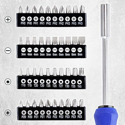 CARTMAN 59-in-1 Precision Screwdriver Tool Set Magnetic Repair Storage Box | Precision screwdriver set with magnetizer for computers, office tools, small machinery, electronics, and micro screw repairs. - style: 59 Piece