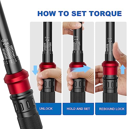 SUERCUP Next-Gen 100-Tooth, 1/2" Drive Click Torque Wrench, 10-170 Ft.Lb | 13.6-230.5 N.m, ±3% Accuracy, 3.6° Arc Swing Tool for Truck/SUV Suspension, Heavy Duty Control Arms, Lug Nuts & Auto Repair - size: (100Tooth) 1/2" 10-170 Ft.Lb/13.6-230.5 N.m