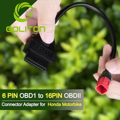 OBD2 OBDII 6 Pin 16 Pin Diagnostic Cable Compatible with Honda Motorcycles - color: per Honda 6Pin