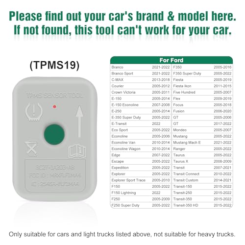 JDIAG TPMS Sensor Tool, TPMS Relearn Tool for Ford F150 Lincoln Mercury Auto TPMS Reset Sensor Programming Training Tools Tire Pressure Monitoring System (TPMS-19 / 8C2Z-1A203-A)