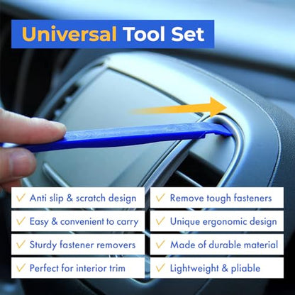 Auto Trim Removal Tool Set - 12pcs (No Scratch Plastic Pry Kit) - Auto Trim Car Tools, Easy Door Panel Removal Tool for Fastener, Clip, Molding, Dashboards, Interior Tools - size: 12 Pack
