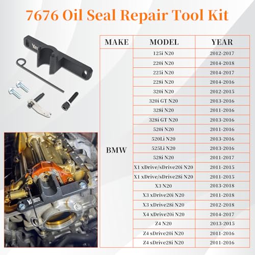 17PCS Camshaft Alignment Timing Tool Kit, Compatible with BMW N20 N26 Engine, with Flywheel Holder Tool & Balance Shaft Tool & Fuel Injector Remover Kit, 212831, 119340, 212830, 219548 - size: 17PC
