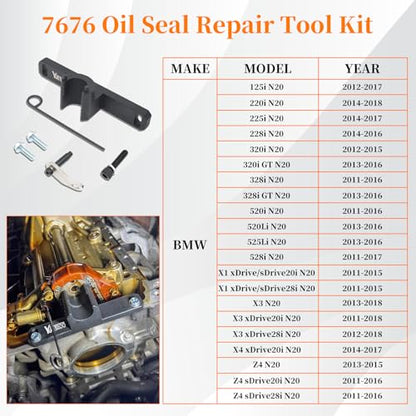 17PCS Camshaft Alignment Timing Tool Kit Compatible with BMW N20 N26 Engine | with Flywheel Holder Tool & Balance Shaft Tool & Fuel Injector Remover Kit, Replaces 212831 119340 212830 219548 - size: 17PC