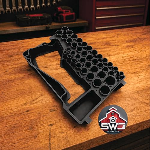 M12 FUEL Stubby 1/2 Impact Wrench 2563-20 & 43PC Socket Set 49-66-7009 Insert Organizer Compatible with Milwaukee Packout 48-22-8435
