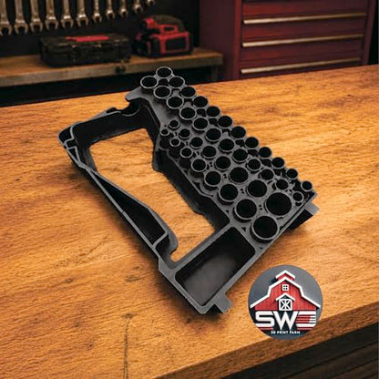 M12 FUEL Stubby 1/2 Impact Wrench 2563-20 & 43PC Socket Set 49-66-7009 Insert Organizer Compatible with Milwaukee Packout 48-22-8435
