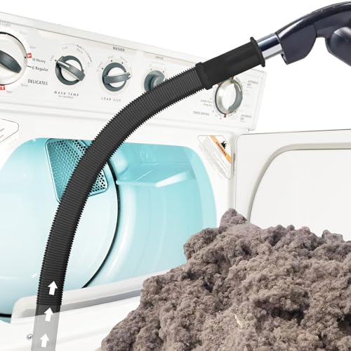 Sealegend Upgrade Dryer Vent Cleaner Kit Vacuum Hose Attachment Compatible with Most Vacuum Cleaner, Quickly Lint Remover Cleaning Supplies, Black - color: Black