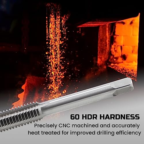 Anfrere 40pcs Metric Tap and Die Set, Metric Standard Rethreading Tool Kit, Coarse and Fine Threads for Cutting External and Internal Threads, Essential Repair Tool Kit with Thread Wrench - size: 40pcs Metric