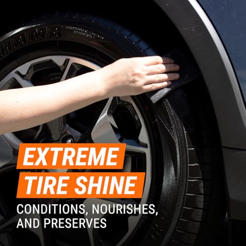Armor All Wheel Cleaner and Tire Shine Kit, Heavy Duty Car Wheel Cleaner, Extreme Tire Shine Spray and Wash Brush - 3 Count - style: Wheel Cleaner & Tire Shine Kit