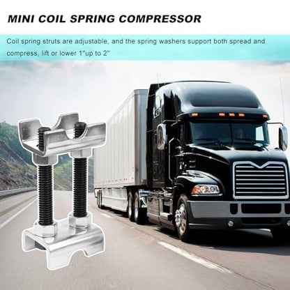 4PCS Coil Spring Spacers, 2-Way Adjustable Spreads or Compresses Coil Spring Spacer Strut Shock Absorber, 1" to 2" Lift or Lower Mini Strut Springs Compressor for Car Truck SUV