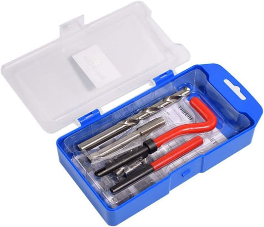 M10 X 1.0 Thread Repair Kit, Metric Helicoil Kit with HSS Drill Bit, 10PC Wire Thread Inserts - size: M10 x 1.0mm
