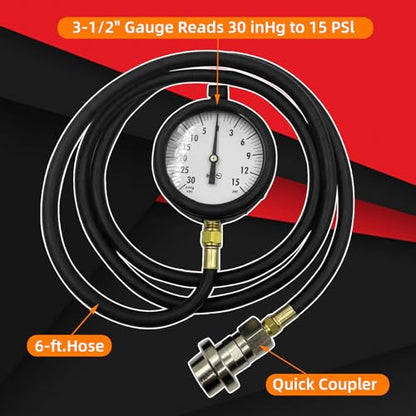TU-32-6 6.6 L Fuel Pressure Test Compatible with Duramax Diesel Fuel System Test Kit with Storage Box
