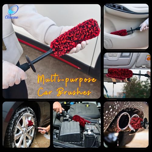 Premium Microfiber Wheel Brush | Soft Non-Metallic Rim Cleaner & Wheel Brush | 15 Inch Long Regular Size - size: Regular