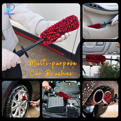 Premium Microfiber Wheel Brush | Soft Non-Metallic Rim Cleaner & Wheel Brush | 15 Inch Long Regular Size - size: Regular