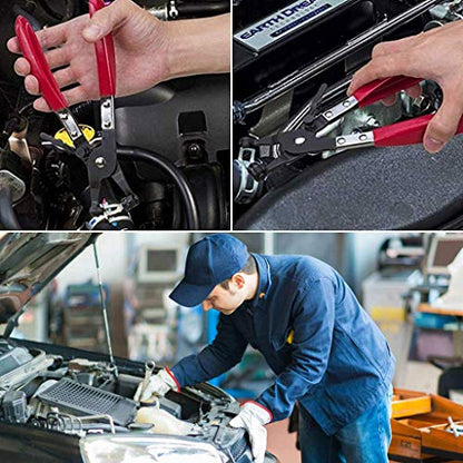 Auto Vehicle Tools Hose Clamp ClipTools,45° Angle Flat Belt Hose Clamp Pliers, Use in narrow locations for Car Coolant Fuel Oil Water Pipe Repair Tools (45° Angle-Bent Pliers) - style: 45° Angle-Bent Pliers