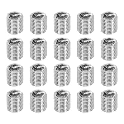 HARFINGTON 20pcs Wire Thread Repair Inserts M8 x 1.25 x 2D (16mm) Metric 304H Stainless Steel Helical Coiled Wire Screw Threaded Sleeve Sheath for Automotive Repairs - size: M8 x 1.25 x 2D