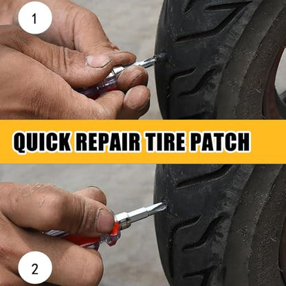 100 PCS Tire Repair Kit, Tire Repair Screws with 2 Sizes, Vacuum Tire Repair Rubber Nail, Screwdriver&Storage Box, Fast Self-Service Tool for Car, Truck, Motorcycle, Tire Puncture Repair (100Pcs) - size: 100Pcs