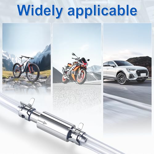 GaRhomxy Brake Bleeder Kit - 2PCS One Way Check Valve Brake Bleeder Hose, One Man Brake Bleeder Tool with Clamps & Nozzle Caps, Universal Brake Fluid Bleeder Kit for Car Motorcycle - size: 2PCS