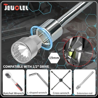 20PCS Wheel Lock Nut Key Kit Compatible with Porsche VW Touareg | Wheel Lock Nut Socket Adapter Set, Anti-Theft Lug Removal Tool, Anti-Theft Screw Remover, Repair Tool, Tyre Fitting, garage - color: 20PCS