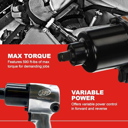 Ingersoll Rand 231HA 1/2" Air Impact Wrench, Super Duty, 600 ft-lb Torque, Friction Ring Retainer, Pistol - size: 1/2" Impact - Bottom Exhaust