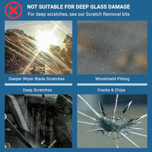 Glass Polish 21003 DIY Windshield Polishing Kit for Electric Drills - Restore Clarity to Windshields and Auto Glass Surfaces