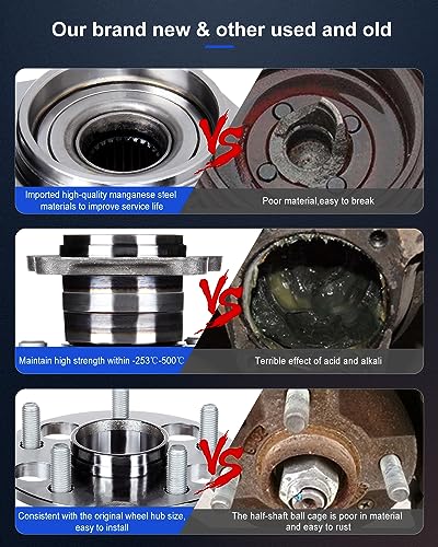 ECCPP 512284 Wheel Bearing Hub Assembly for Toyota Venza 2009-2016 | for Lexus RX350 2007-2009 5 lugs Pre-Greased Sealed - size: 512284