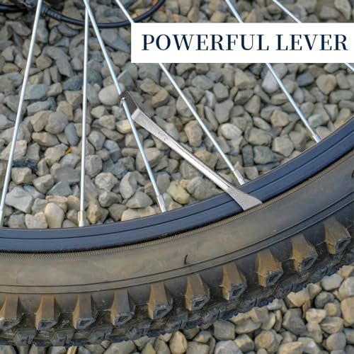 Huakaile Bike Tire Levers Tyre Spoon Stainless Steel Changing Tool for Changing Road & Mountain Bike Tubes Premium Bicycle Accessories with Hook Repair Tire Tool - color: Sliver