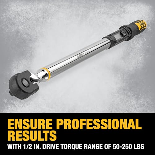 DEWALT Digital Torque Wrench, 1/2 inch Drive, 50-250 FT-LB, with Storage Case (DWMT17060) - style: 1/2" Digital
