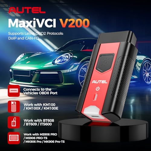 Autel MaxiVCI VCI200 V200 Wireless Dongle, 2026 VCI 200 OBD2 Connector Adapter, 2.0 of V150 VCI100 V100 Car Communication Interface, for MK900BT MP900BT MS906 PRO MS906MAX MS906 PRO-TS KM100 BT608 etc