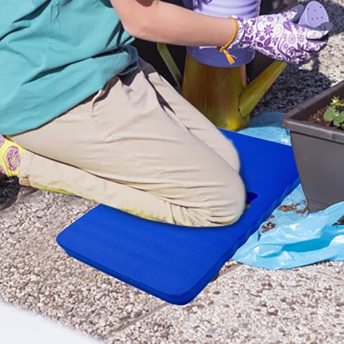 Thick Kneeling Pad - EVA Foam Garden Kneeler Mat | Foam Thick Mat | Gardening Kneeling Pad | Non-Slip Bathroom Mat Yoga Exercise Multifunctional Cushion EVA Car Repair Pad, 42x21x2cm, Blue - color: Blue