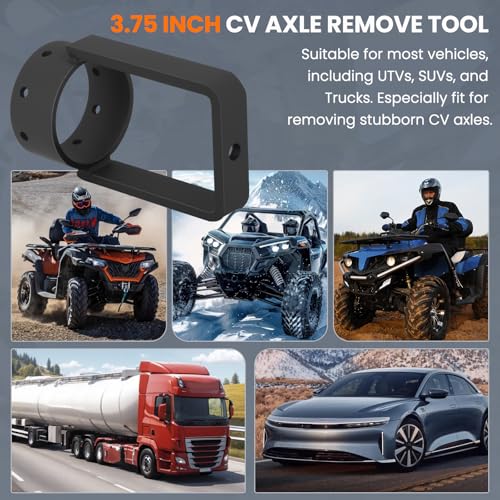 3.75 Inch CV Axle Removal Tool for ATV/UTV, Fits 5/8"-18 Slide Hammer (Slide Hammer Not Included) Heavy Duty 95mm OD CV Puller Tool, Metal Axle Joint Removal Tool with Reinforcement Gussets