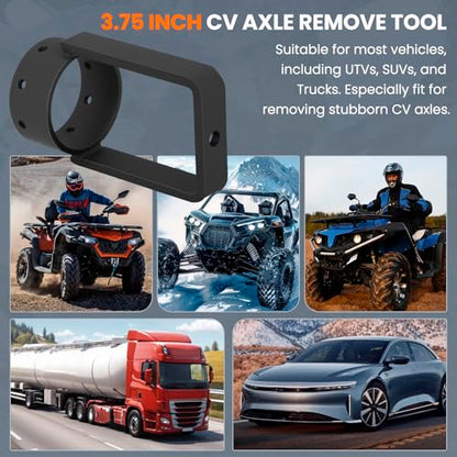 3.75 Inch CV Axle Removal Tool for ATV/UTV, Fits 5/8"-18 Slide Hammer (Slide Hammer Not Included) Heavy Duty 95mm OD CV Puller Tool, Metal Axle Joint Removal Tool with Reinforcement Gussets