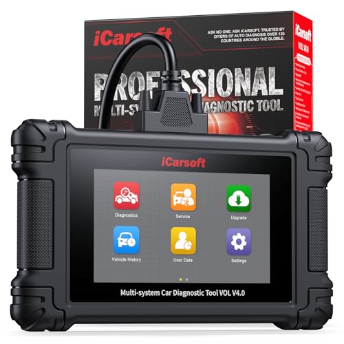 iCarsoft VOL V 4.0 Bidirectional Diagnostic Scan Tool for Volvo/SAAB + 2 Car Brand Vehicles, All System, 29 Resets(239 Sub-Services) for Volvo/SAAB, Actuation Test, Battery Registration OBD2 Scanner