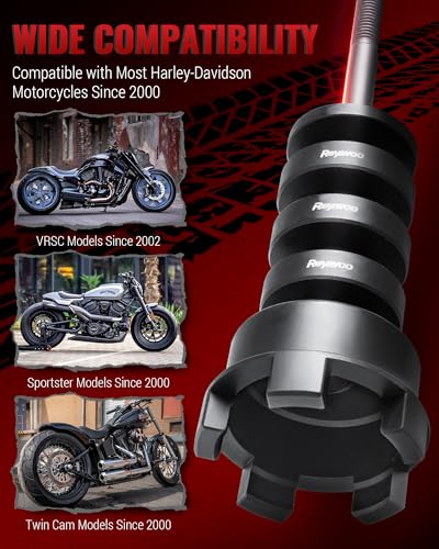 Reywoo Motorcycle Wheel Bearing Puller Tool Kit Compatible with Most Harley Davison Motorcycles from 2000, Wheel Bearing Removal and Installation Tool for 3/4" 1" 25mm Bearings - style: For Harley Davidson