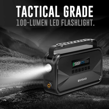 Portable Car Jump Starter with 150PSI Air Compressor | 2000A Peak, 12V Lithium Battery Booster, PD45W Power Bank, Emergency Tire Inflator for Cars, Trucks, RVs & Outdoor Gear