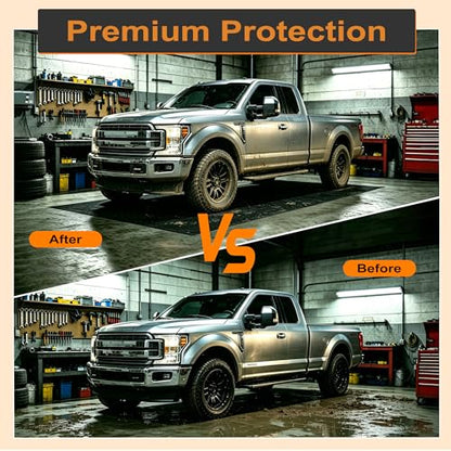 8FT × 16FT Heavy Duty 4mm/0.16’’ Thickness Oil Spill Mat Washable 850g/m² Felt Oil Drip Mat for Garage Driveway Reusable Waterproof Garage Mats for Floor Under Car Anti-slip TRP Bottom Work Mat - size: 8’ × 16’（Rectangular）